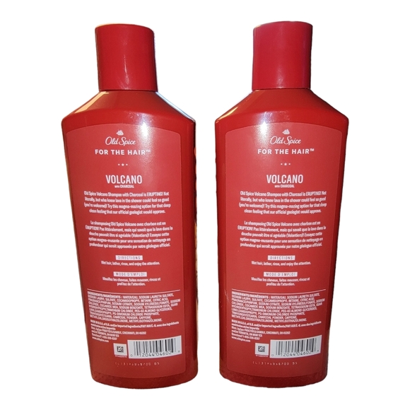 Old Spice Shampoo Volcano w/Charcoal Men 13.5oz (2 Pack) - Picture 3 of 4